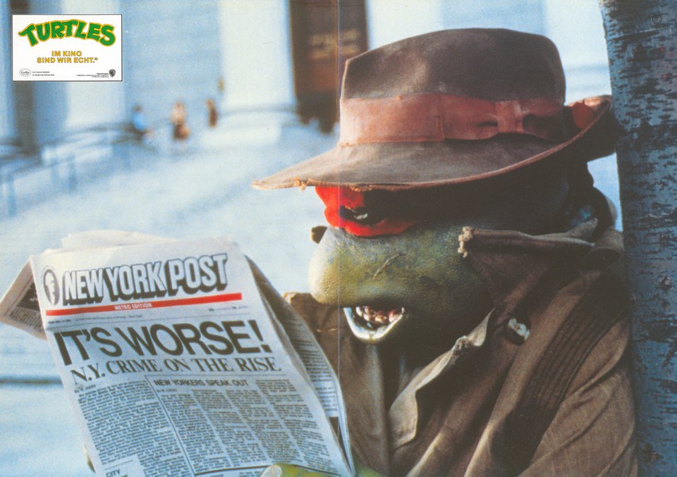 Teenage Mutant Ninja Turtles Original 1990 German A3 Movie Poster