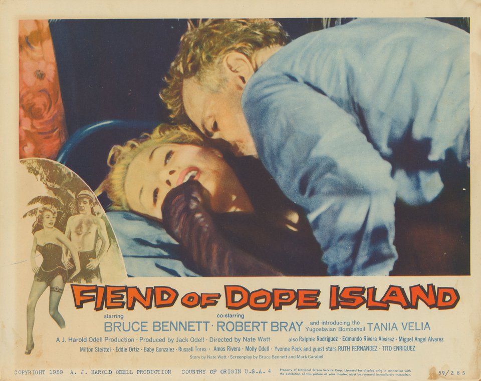 The Fiend of Dope Island Original 1961 U.S. Scene Card