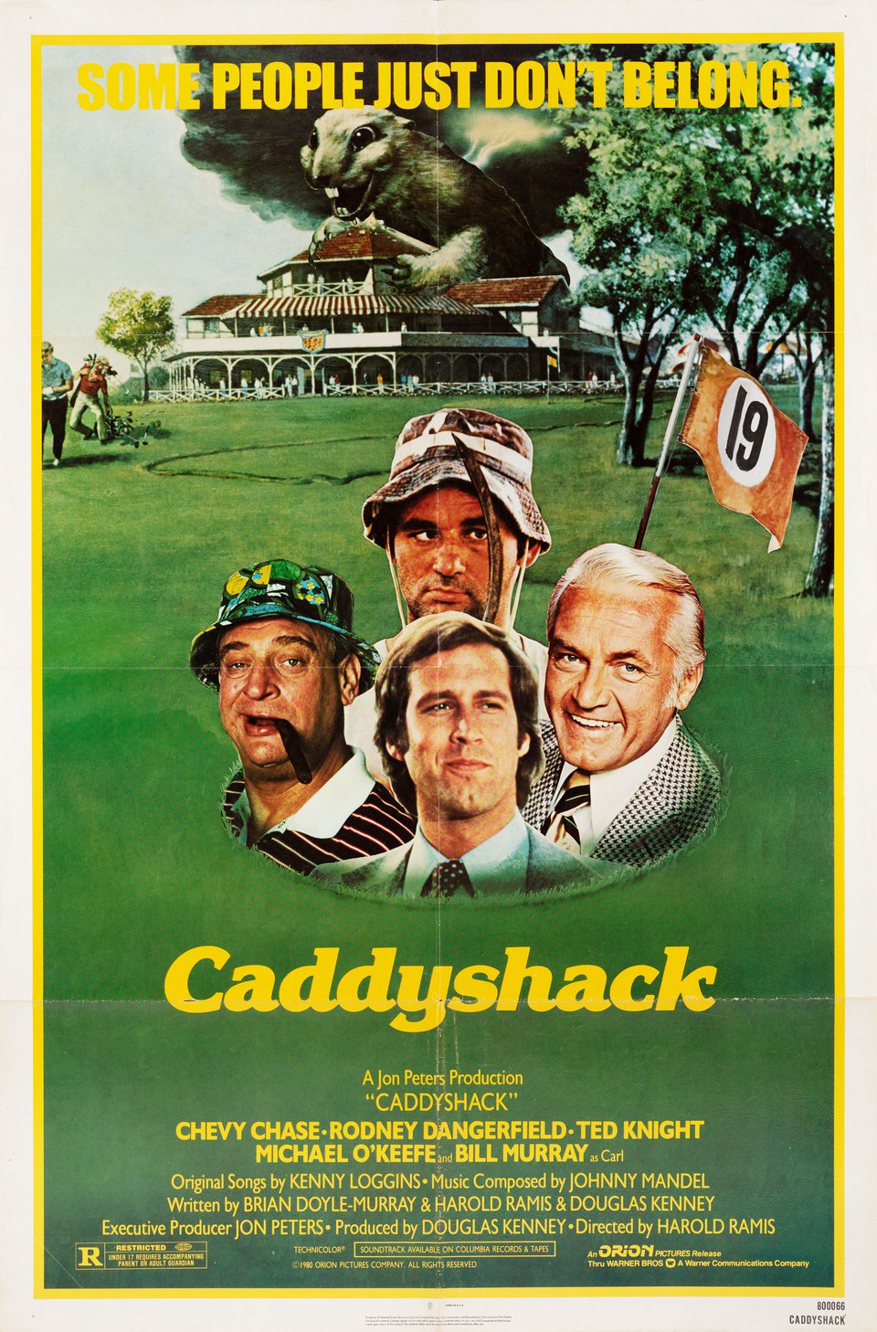 Caddyshack Original 1980 U.S. One Sheet Movie Poster