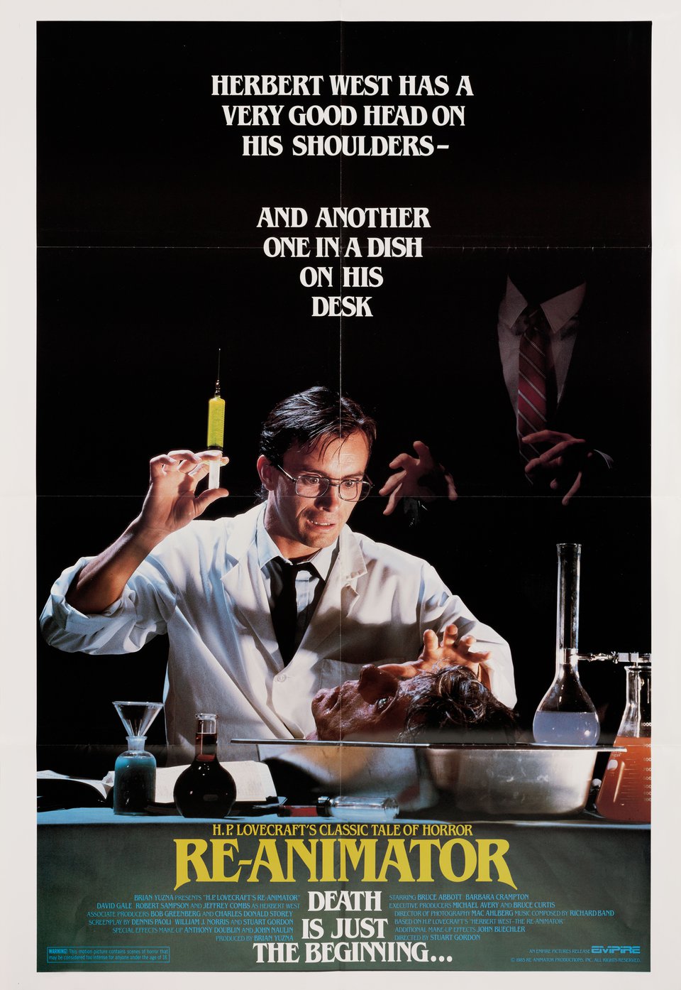 thumbnail image 2 of RE-ANIMATOR (1985) Horror Movie Poster – Reproduction – Stuart Gordon / Jeffery Combs 2 of 4