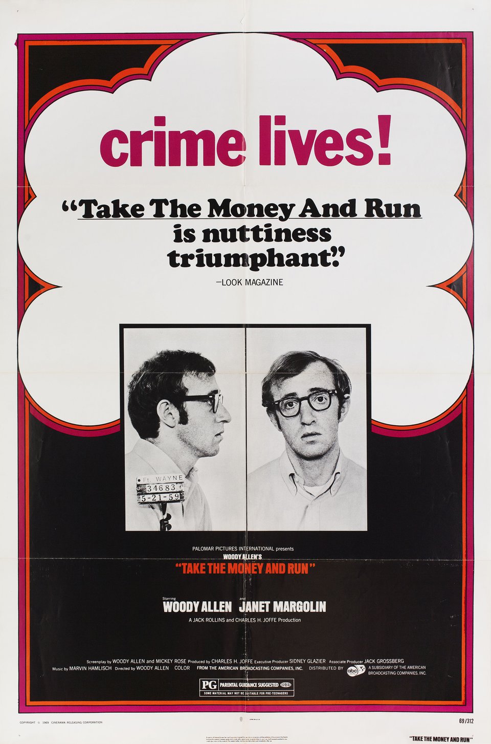 Take the Money and Run 1969 U.S. One Sheet Poster