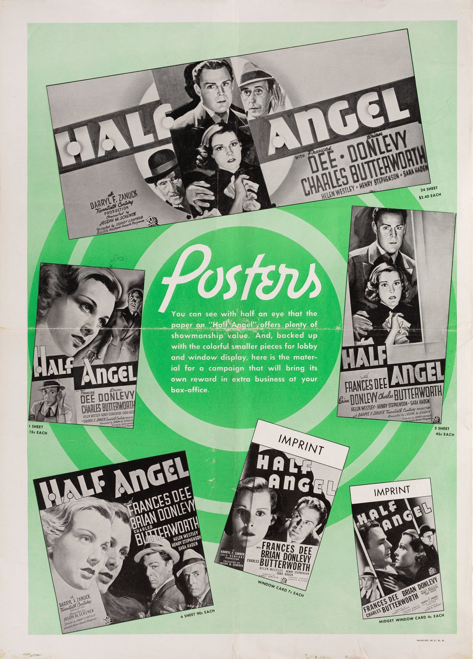 Half Angel 1936 U.S. Pressbook Posteritati Movie Poster Gallery