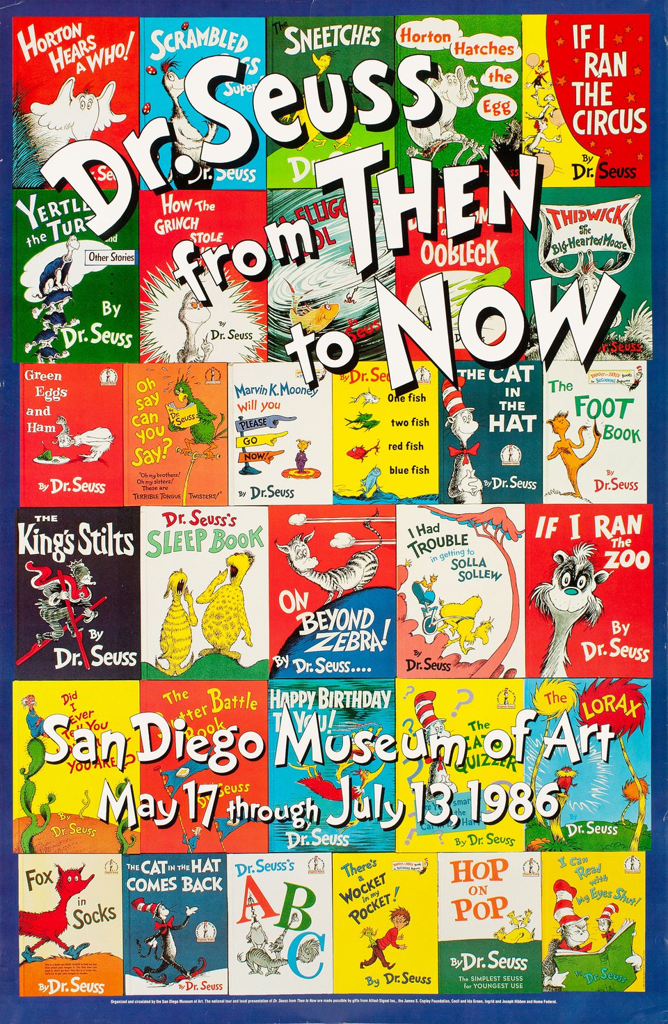 Dr. Seuss from Then to Now Original 1986 U.S. Poster
