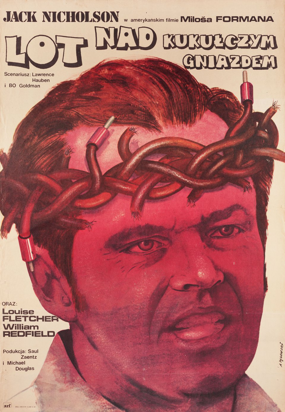 One Flew Over the Cuckoo's Nest Original 1975 Polish B1 Movie Poster