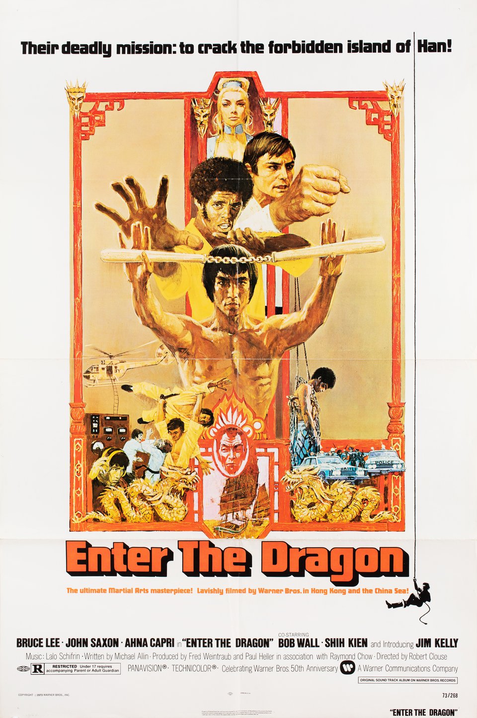 Enter the Dragon Original 1973 U.S. One Sheet Movie Poster