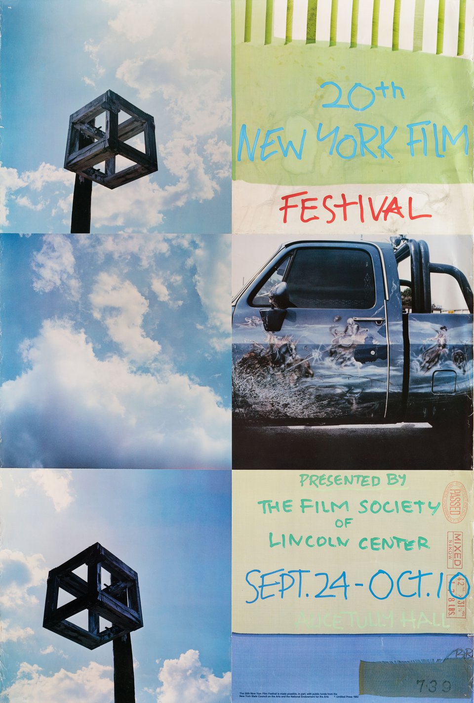 20th New York Film Festival 1982 U.S. Half Subway Poster