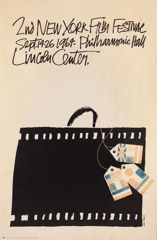 2nd New York Film Festival Original 1964 U.S. Half Subway Poster