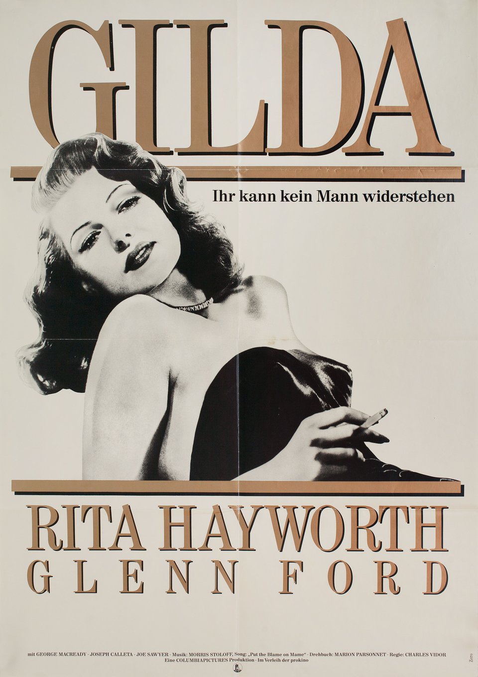 Gilda Original R1970s German A1 Movie Poster