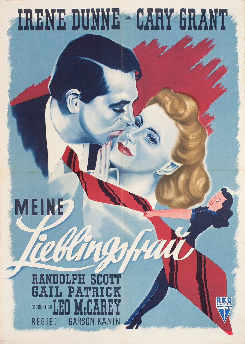 My Favorite Wife Original 1952 German A1 Movie Poster