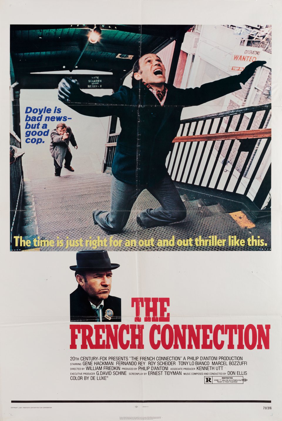 The French Connection Original 1971 U.S. One Sheet Movie Poster