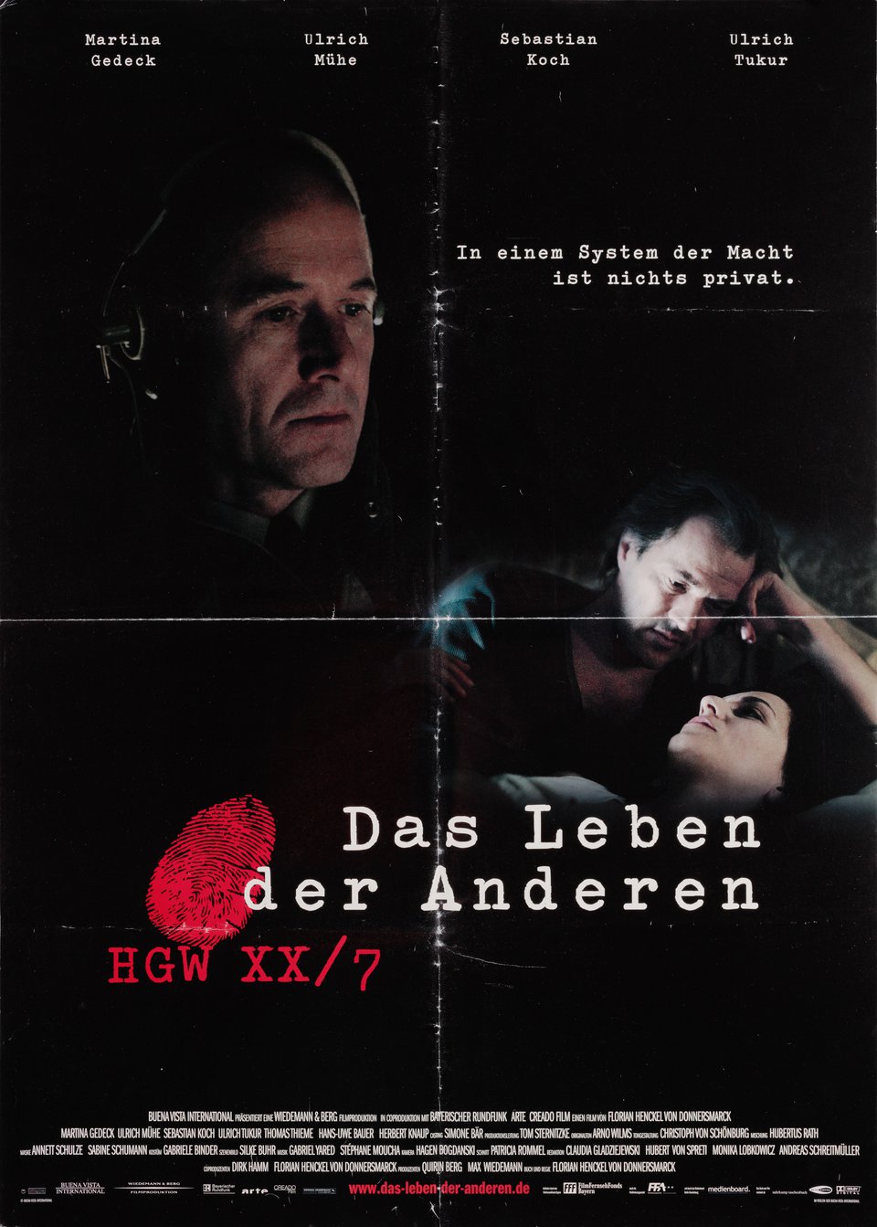 The Lives of Others Original 2006 German A1 Movie Poster - Posteritati ...