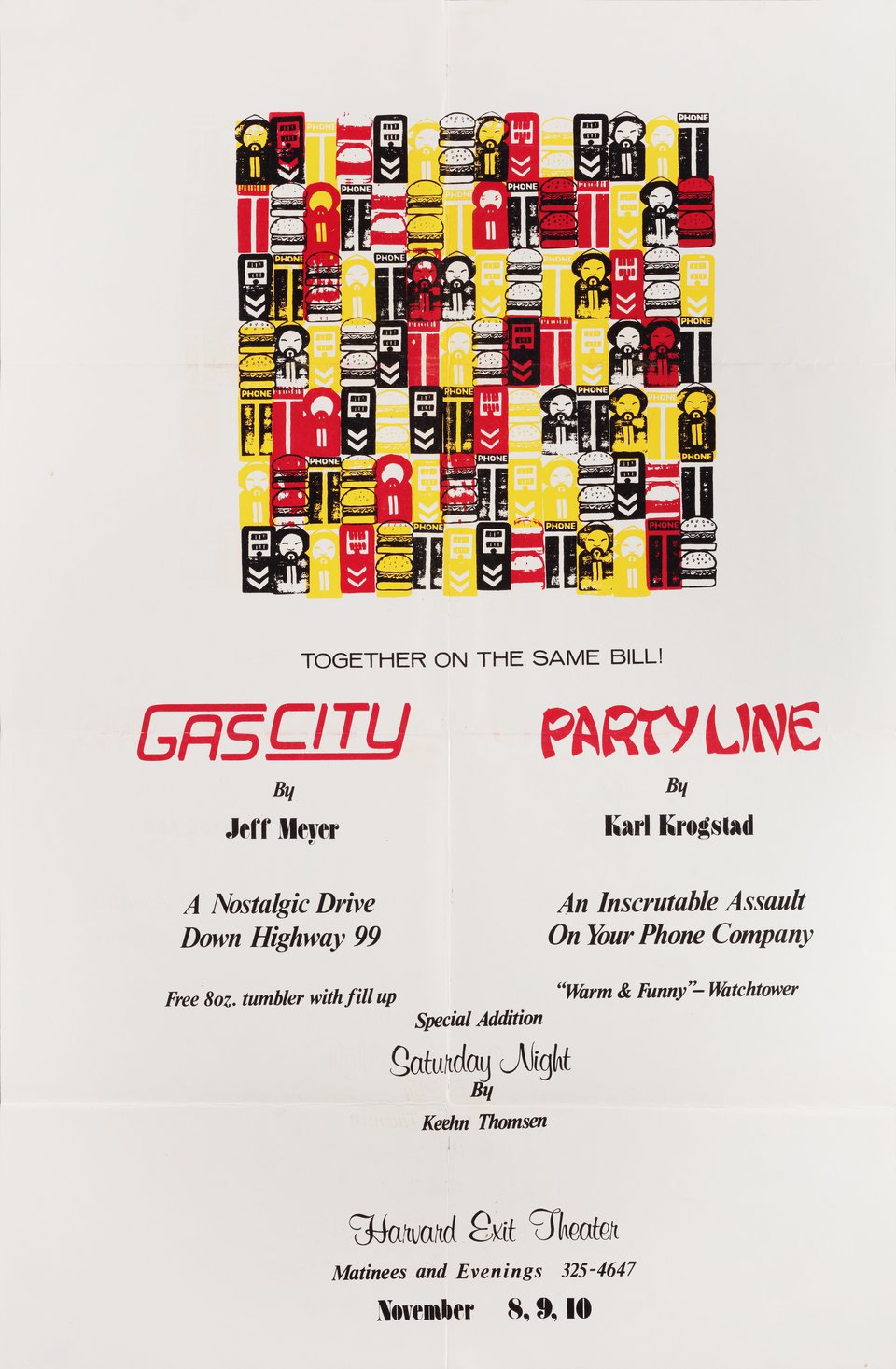 Gas City / Party Line 1980s U.S. Poster