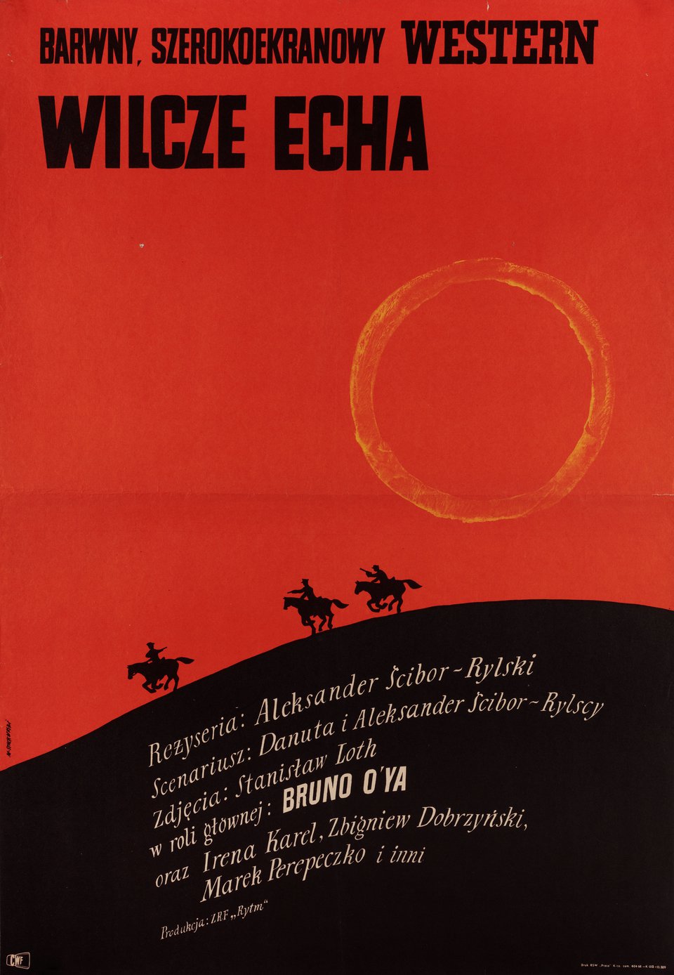 Wolves' Echoes Original 1968 Polish A1 Movie Poster