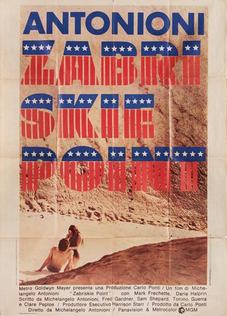 Zabriskie Point Original 1970 Italian Due Foglio Movie Poster