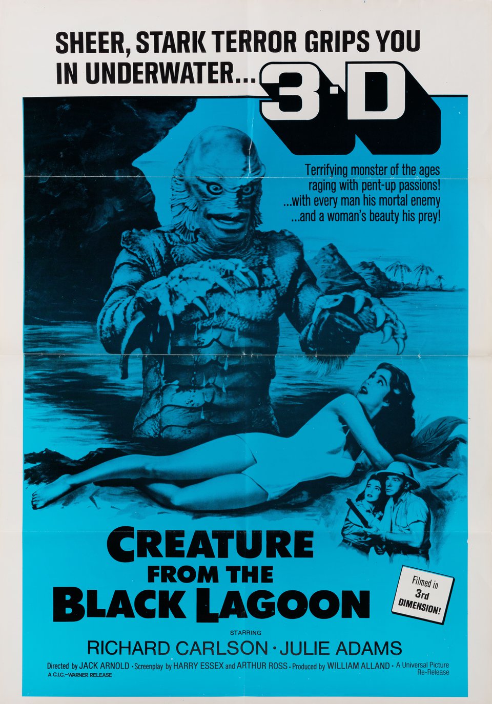 Creature from the Black Lagoon Original R1972 U.S. One Sheet Movie Poster
