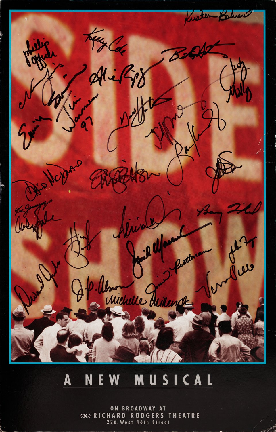 Side Show Original 1997 U.S. Window Card Poster Signed by The Cast