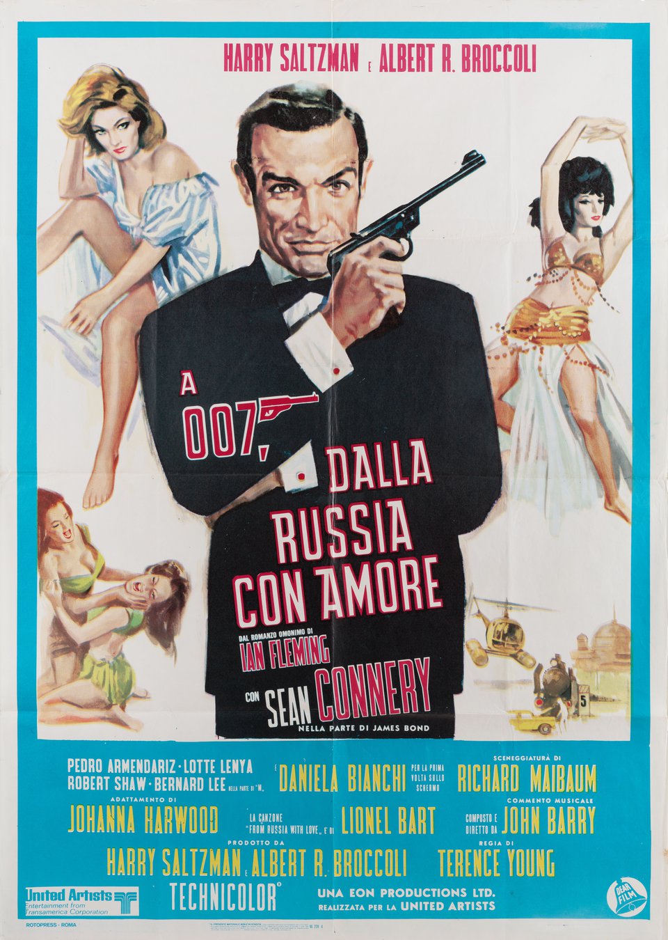 From Russia with Love Original R1970s Italian Due Foglio Movie Poster