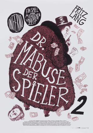 Dr. Mabuse: The Gambler Part 2 Original R2022 Swedish B1 Movie Poster