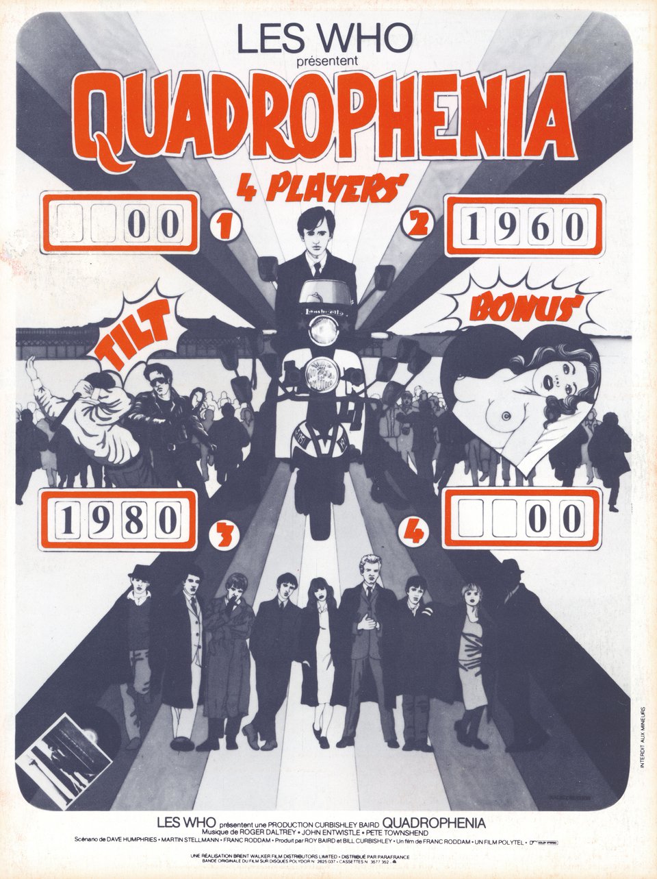 Quadrophenia Original 1979 French A4 Mini Movie Poster