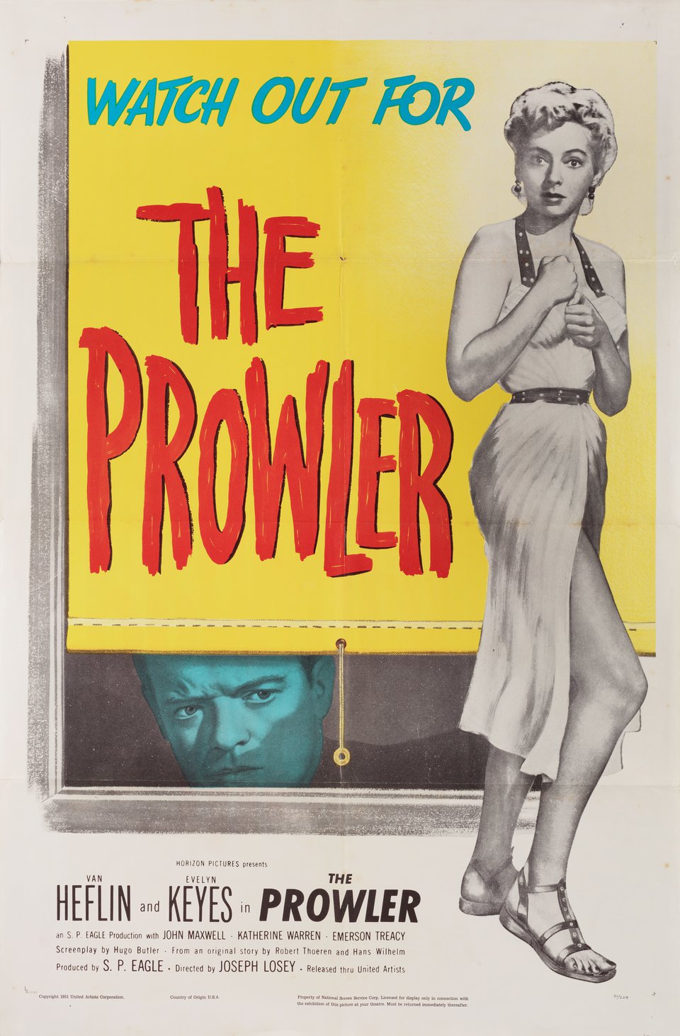 The Prowler Original 1951 U.S. One Sheet Movie Poster