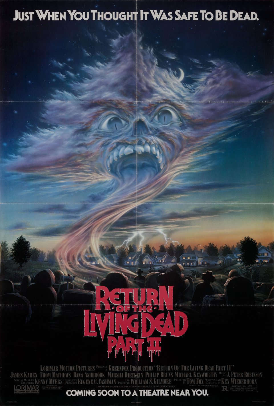 Return of the Living Dead II Original 1988 U.S. One Sheet Movie Poster