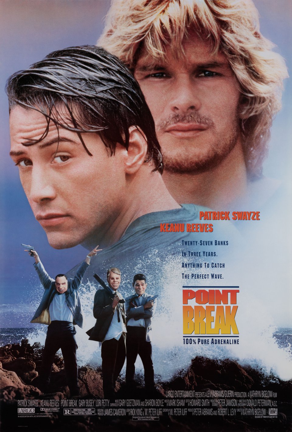 Point Break Original 1991 U.S. One Sheet Movie Poster