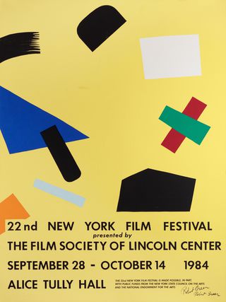 22nd New York Film Festival Original 1984 U.S. 30 by 40 Poster Signed by Robert Breer