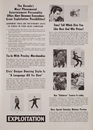 Jailhouse Rock Original 1957 U.S. Movie Pressbook Alternate Image