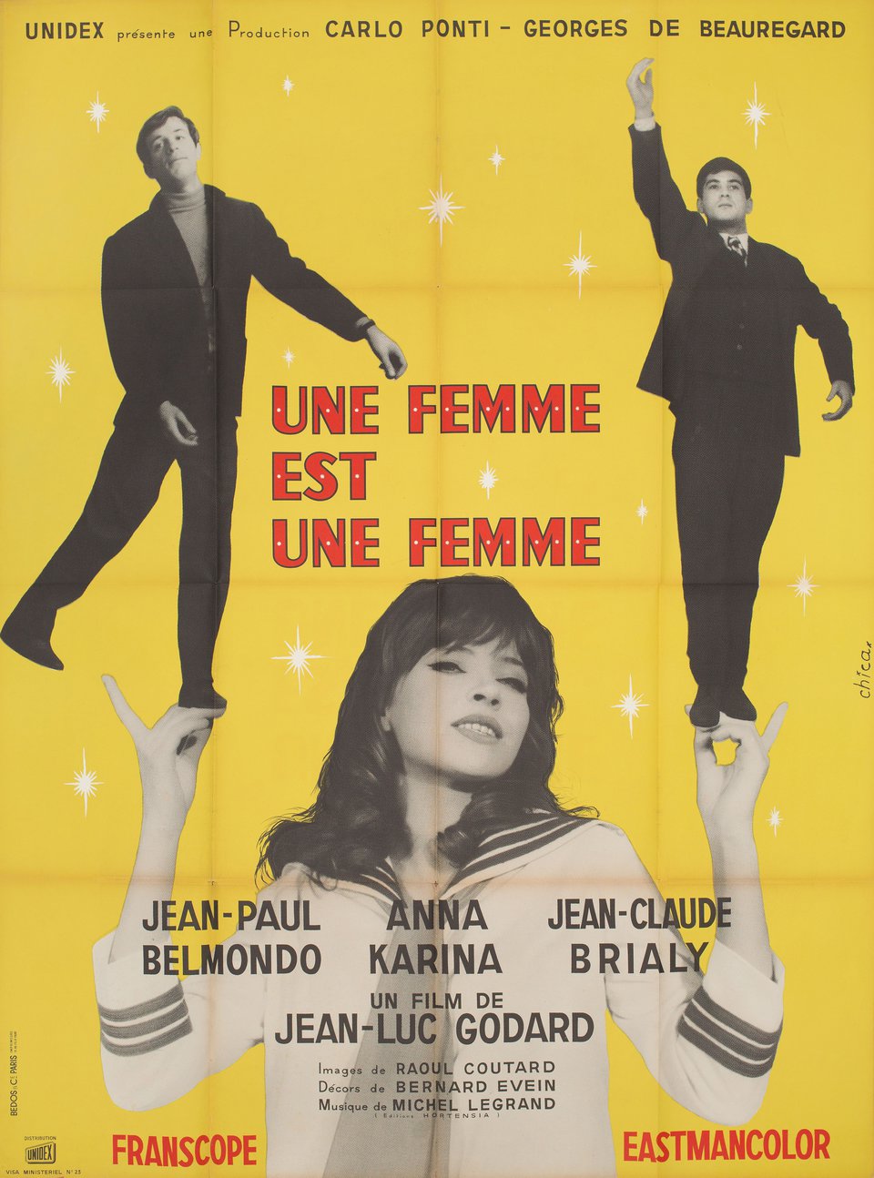 A Woman Is a Woman Original 1964 French Grande Movie Poster