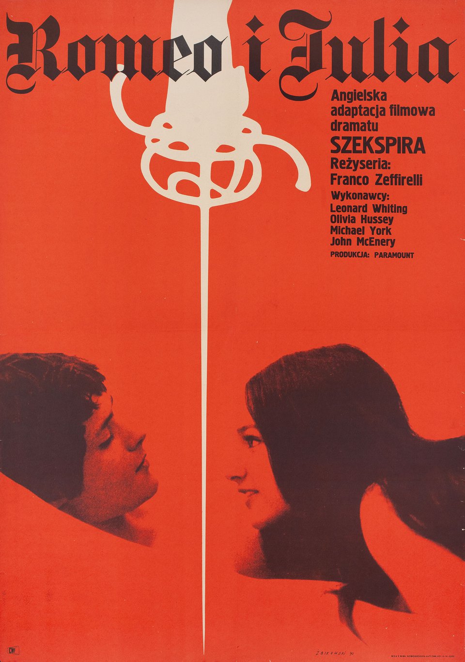 Romeo and Juliet Original 1970 Polish A1 Movie Poster
