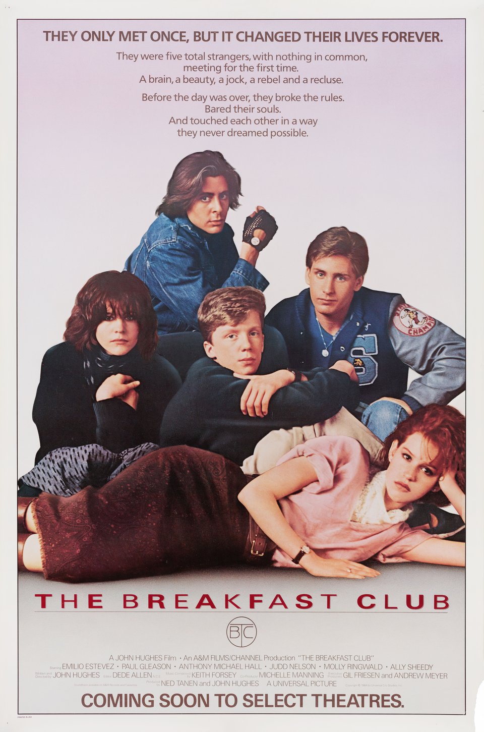 The Breakfast Club Original 1985 U.S. One Sheet Movie Poster
