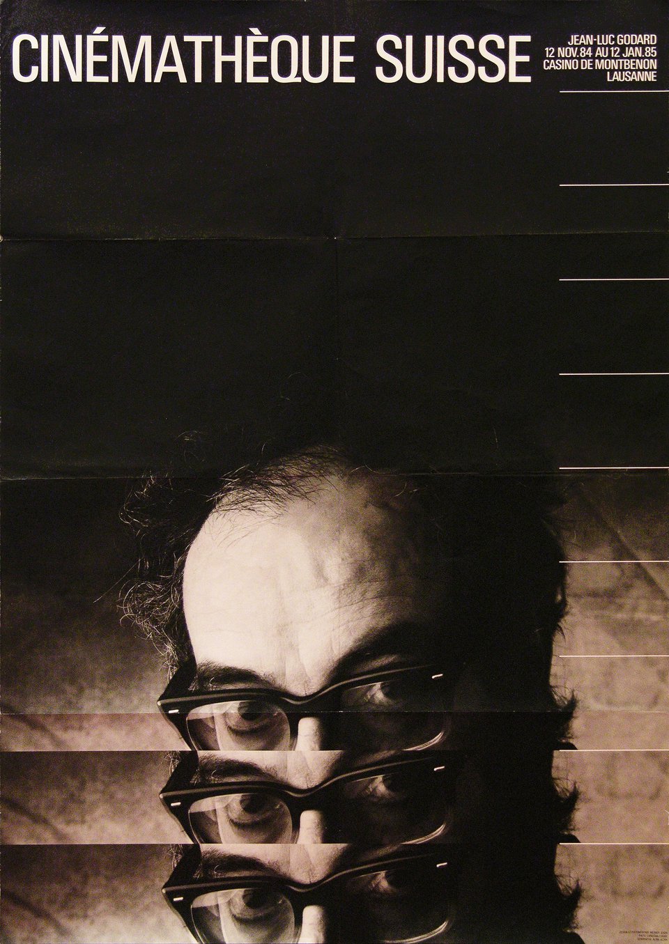 Cinematheque Suisse - Jean Luc Godard Original 1984 Swiss Poster
