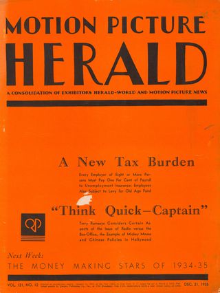 Motion Picture Herald Original 1935 U.S. Magazine Alternate Image