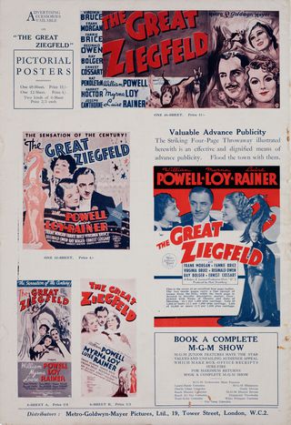 The Great Ziegfeld Original 1936 British Movie Pressbook Alternate Image