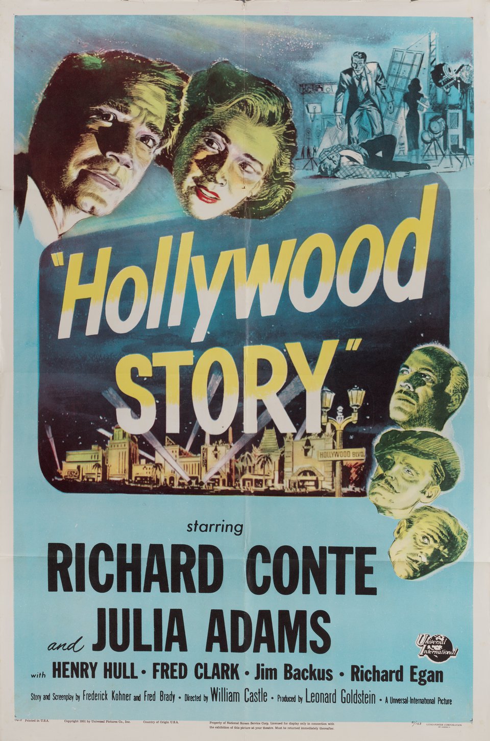 Hollywood Story Original 1951 U.S. One Sheet Movie Poster
