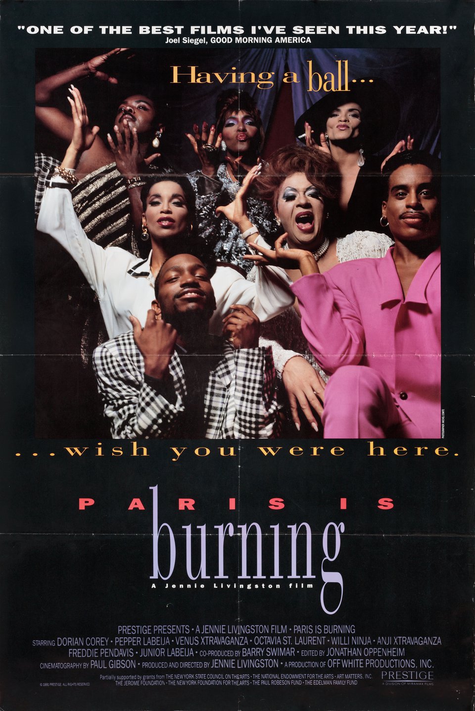 Paris Is Burning Original 1990 U.S. One Sheet Movie Poster