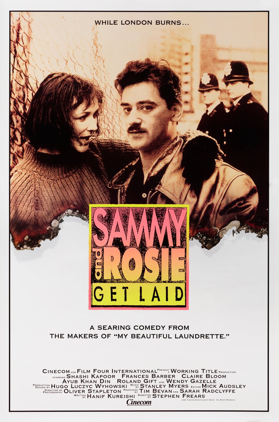Sammy and Rosie Get Laid Original 1987 U.S. One Sheet Movie Poster
