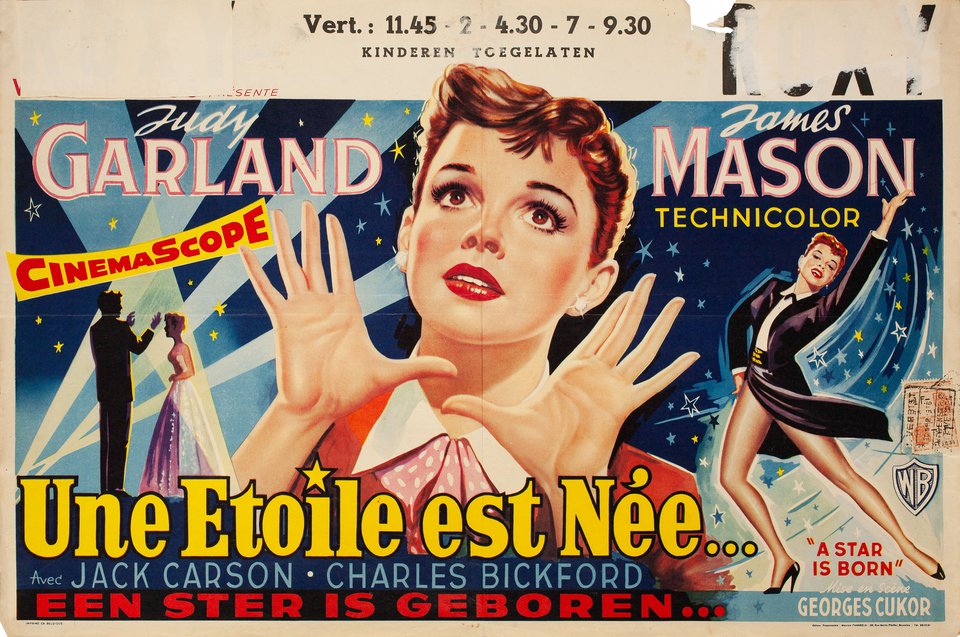 A Star Is Born Original 1954 Belgian Movie Poster