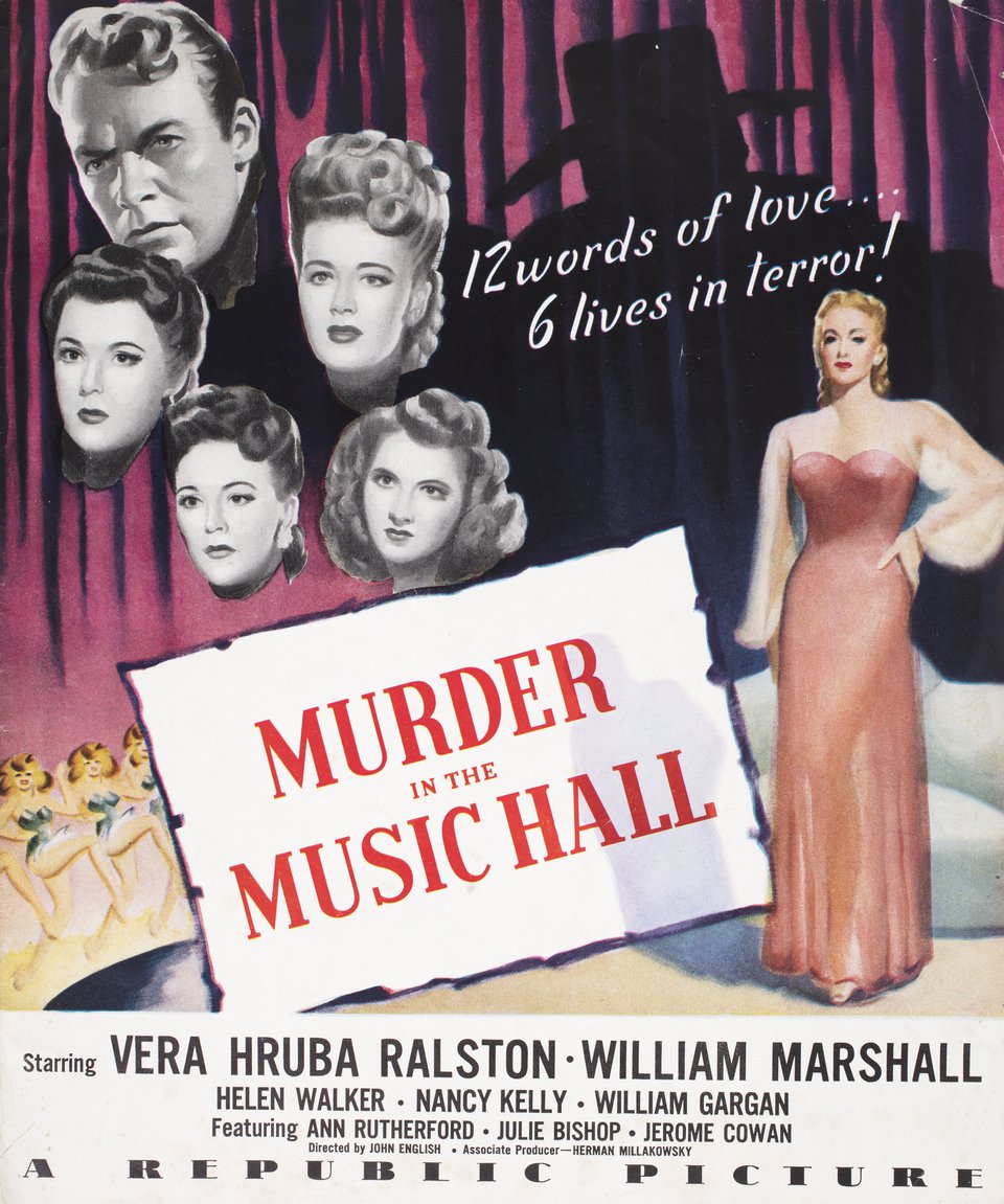 Murder in the Music Hall Original 1946 U.S. Movie Pressbook