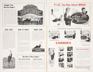 The Lady from Shanghai Original 1947 U.S. Movie Pressbook Alternate Image