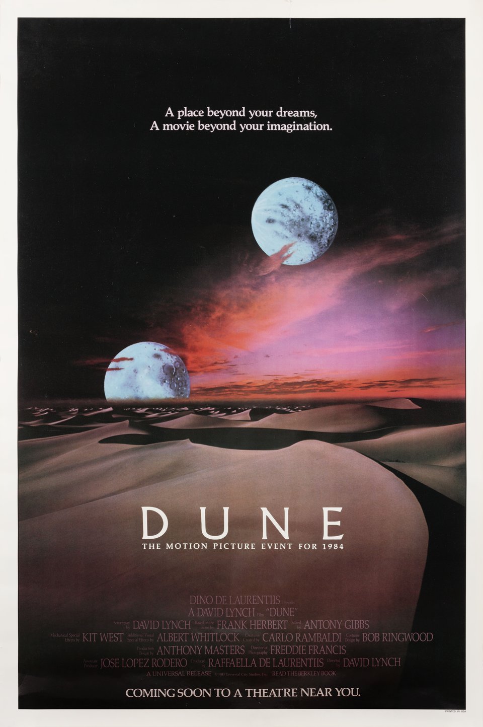 Dune Original 1984 U.S. One Sheet Movie Poster