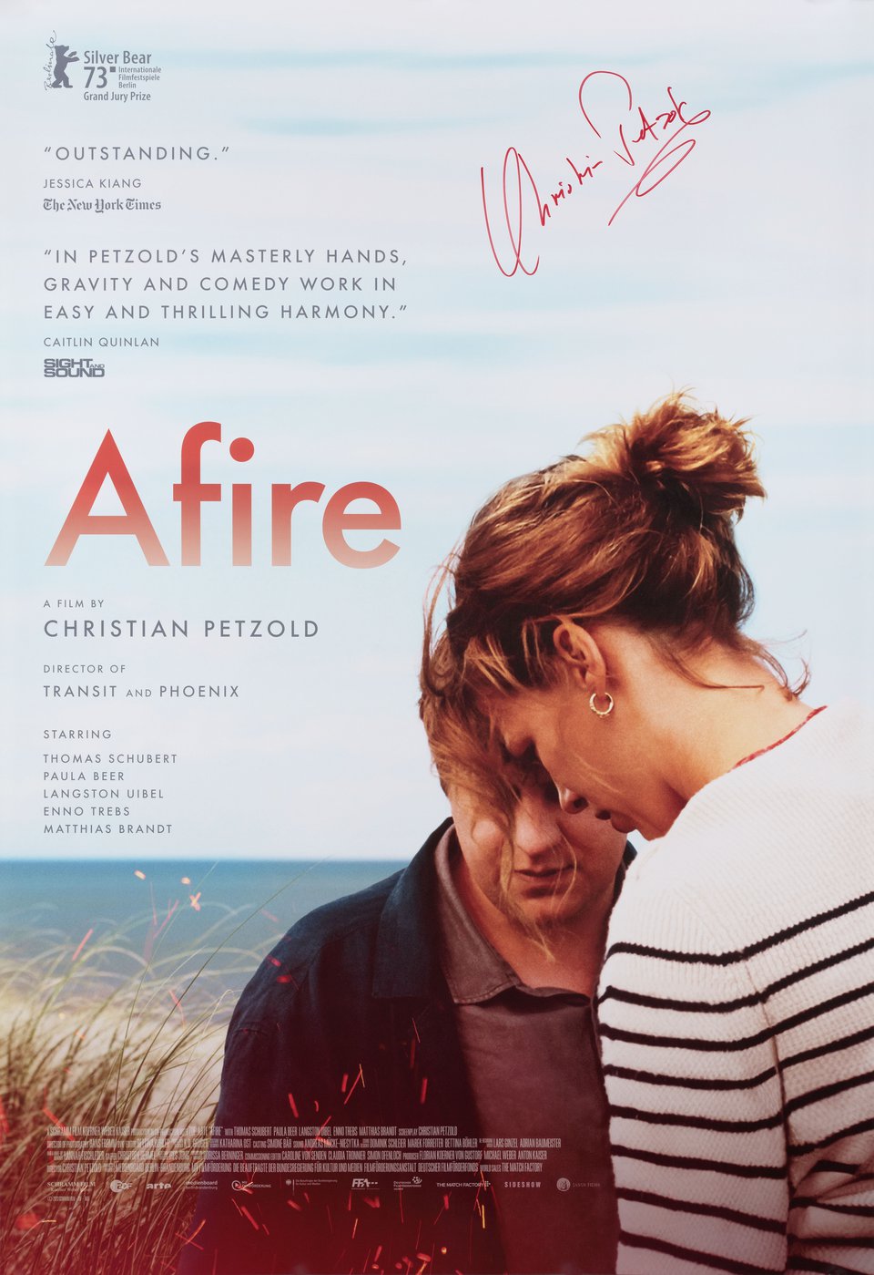 Afire Original 2023 U.S. One Sheet Movie Poster Signed by Christian Petzold