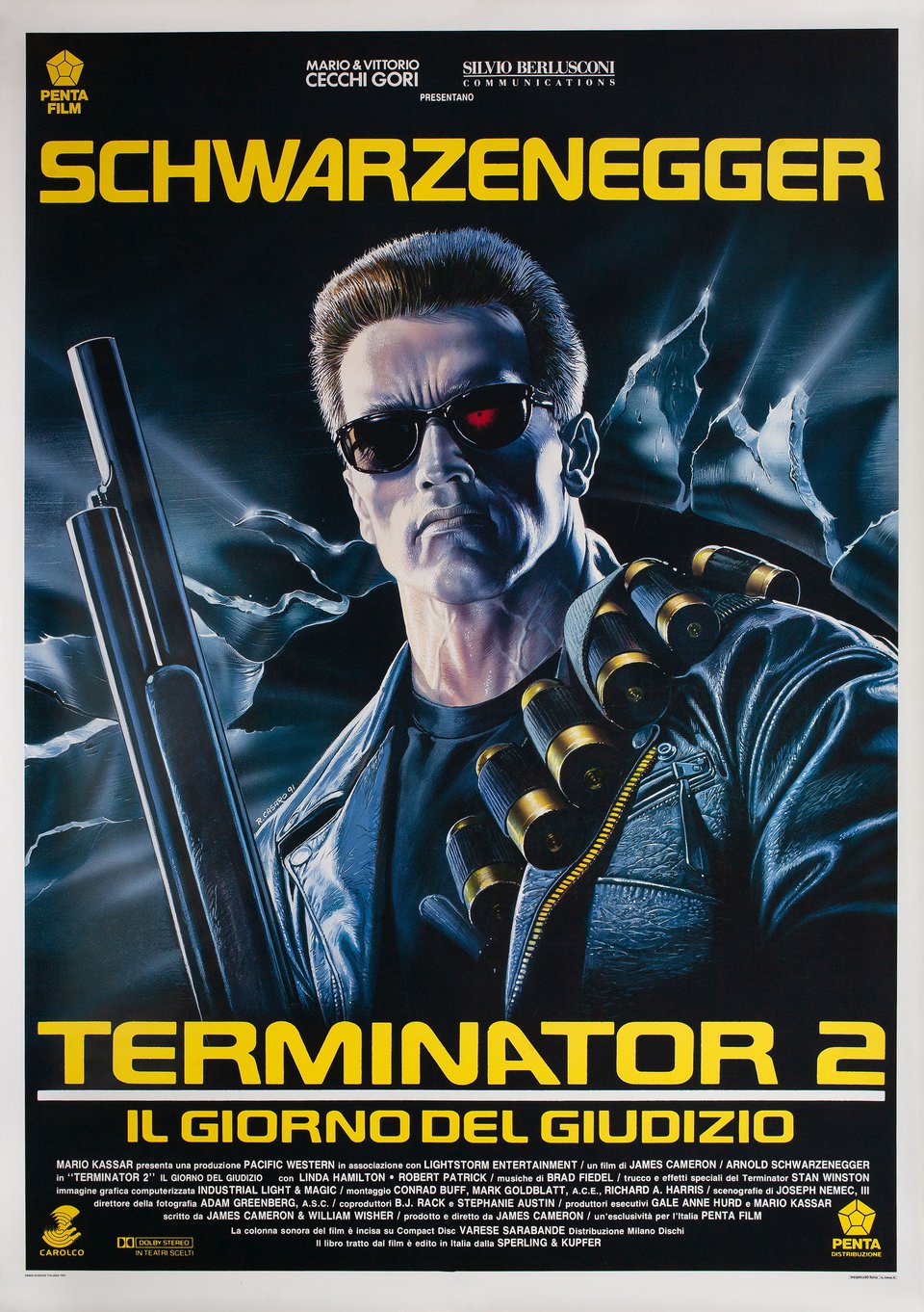 Terminator 2: Judgment Day Original 1991 Italian B1 Movie Poster