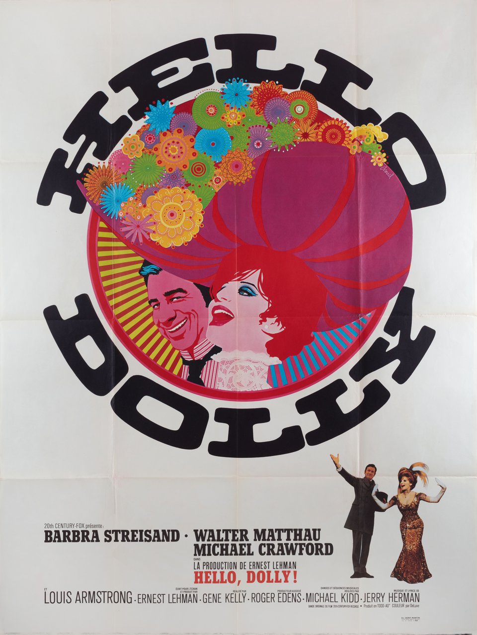 Hello, Dolly! Original 1970 French Grande Movie Poster