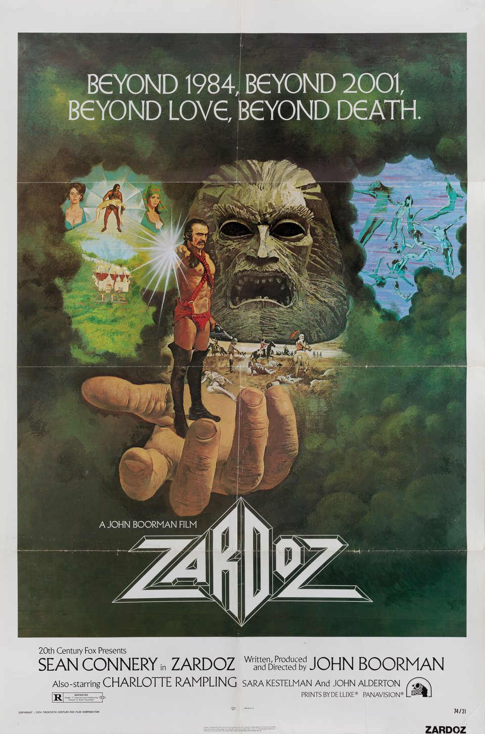 Zardoz Original 1974 U.S. One Sheet Movie Poster