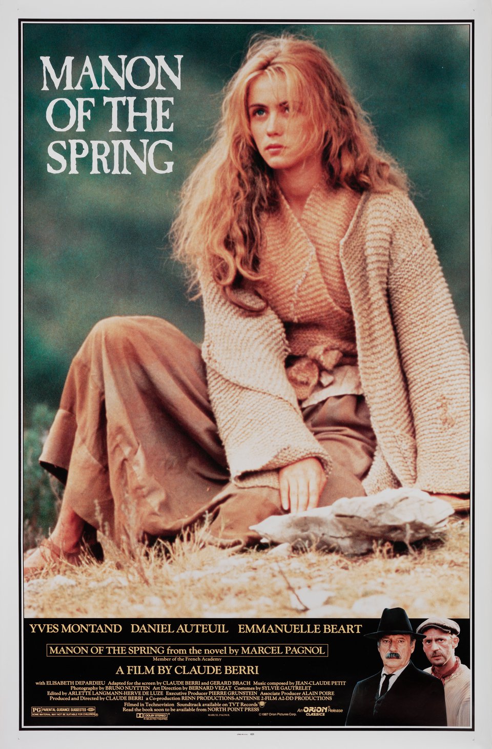 Manon des Sources Original 1986 U.S. One Sheet Movie Poster