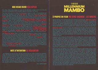 Millennium Mambo Original R2022 French Movie Program Alternate Image