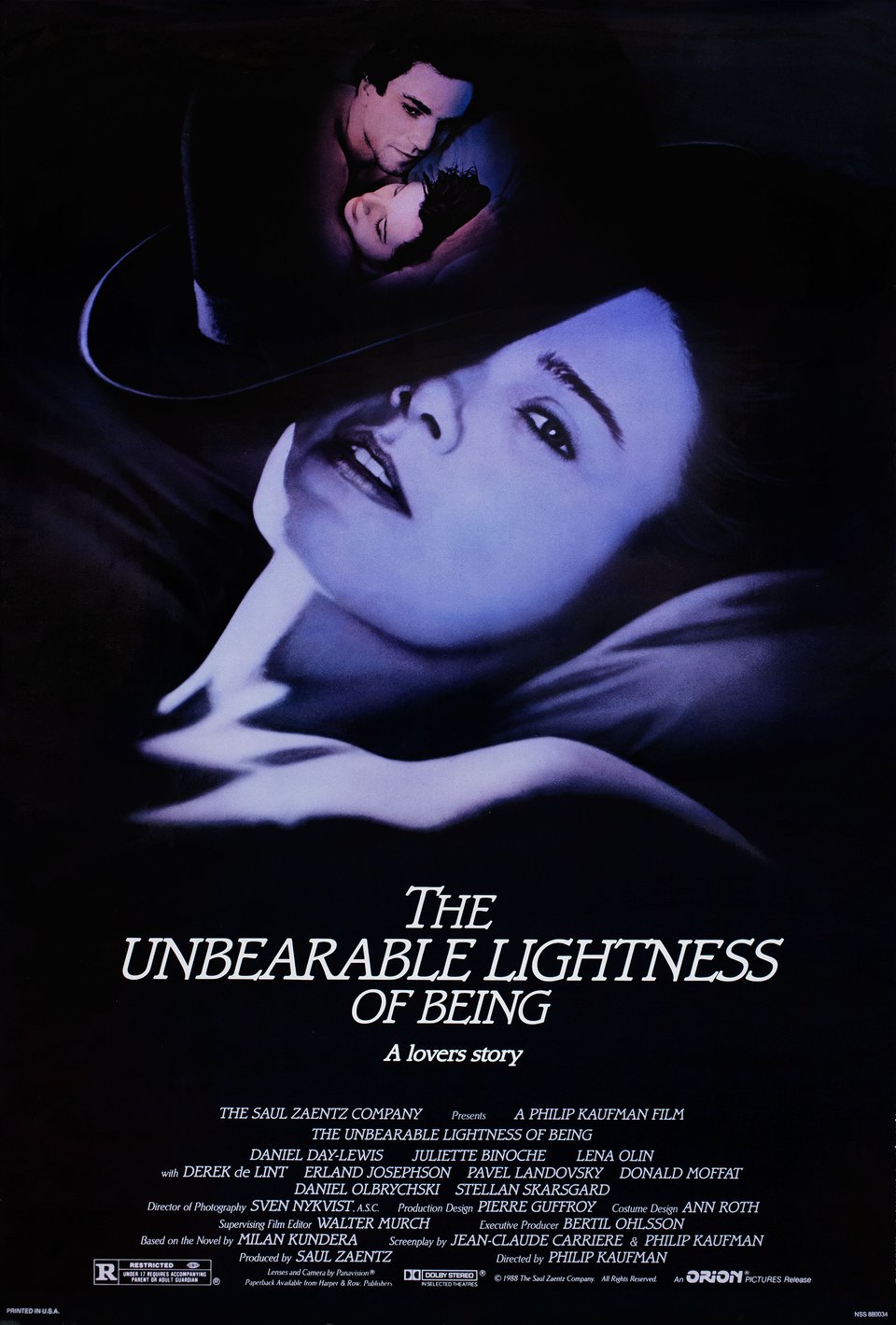 The Unbearable Lightness of Being Original 1988 U.S. One Sheet Movie Poster
