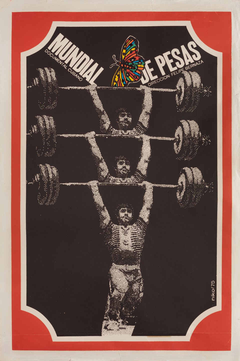 Mundial De Pesas Original 1976 Cuban Movie Poster