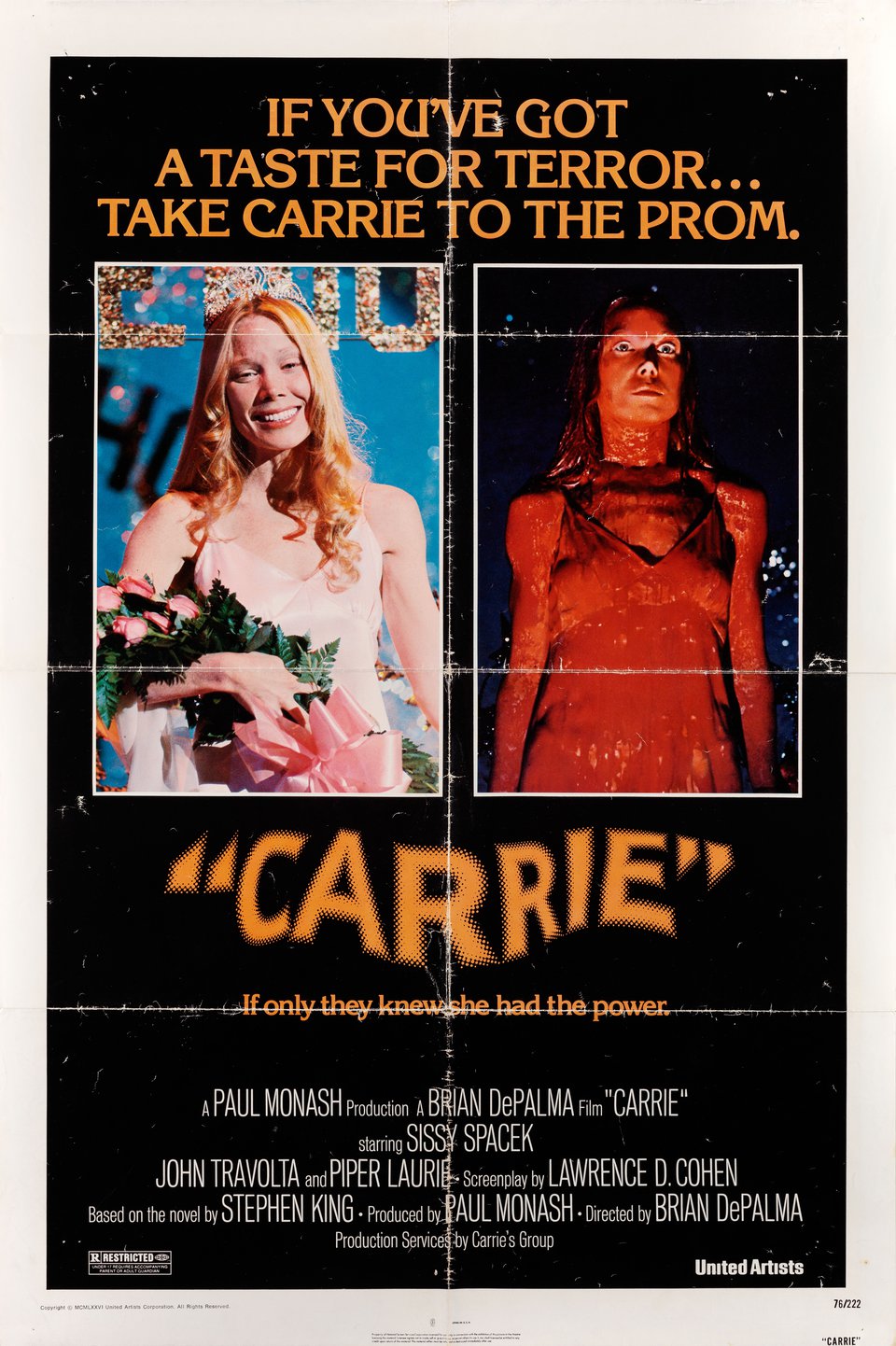 Carrie Original 1976 U.S. One Sheet Movie Poster